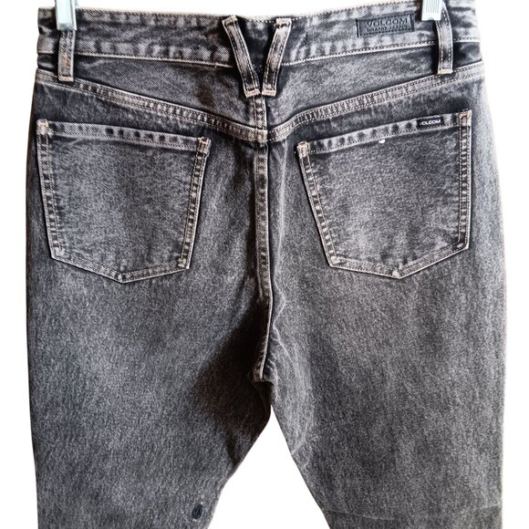 Volcom Womens Distressed Black Wash Skinny Fit Jeans Size 30 32x30 measured - Picture 5 of 8